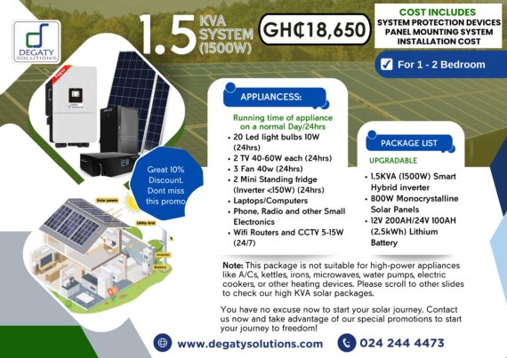 1.5KVA solar energy system package