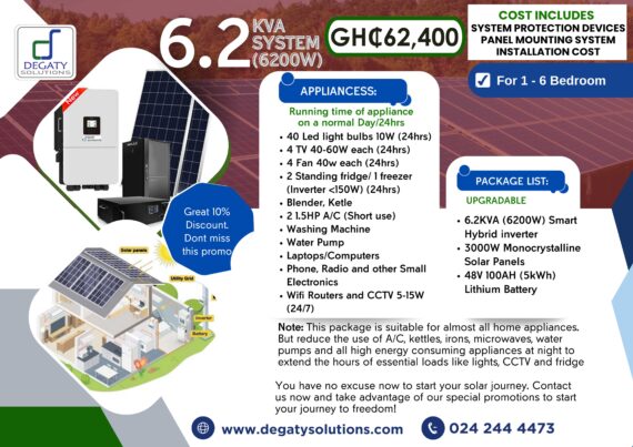 6.2KVA PACKAGE, 5KWH LITHIUM BATTERY